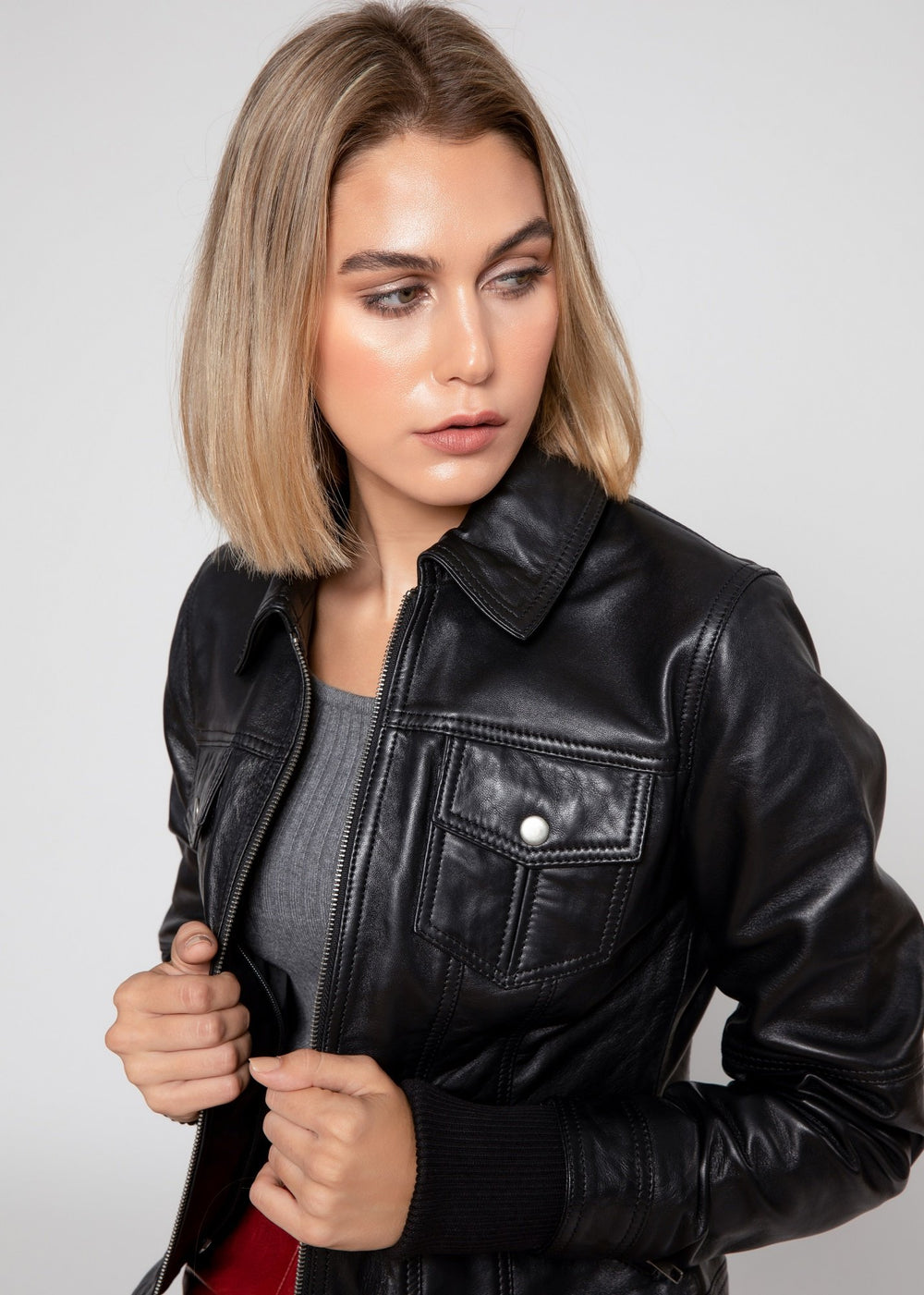 Annalise Womens Leather Jacket - A&A Haute Spot