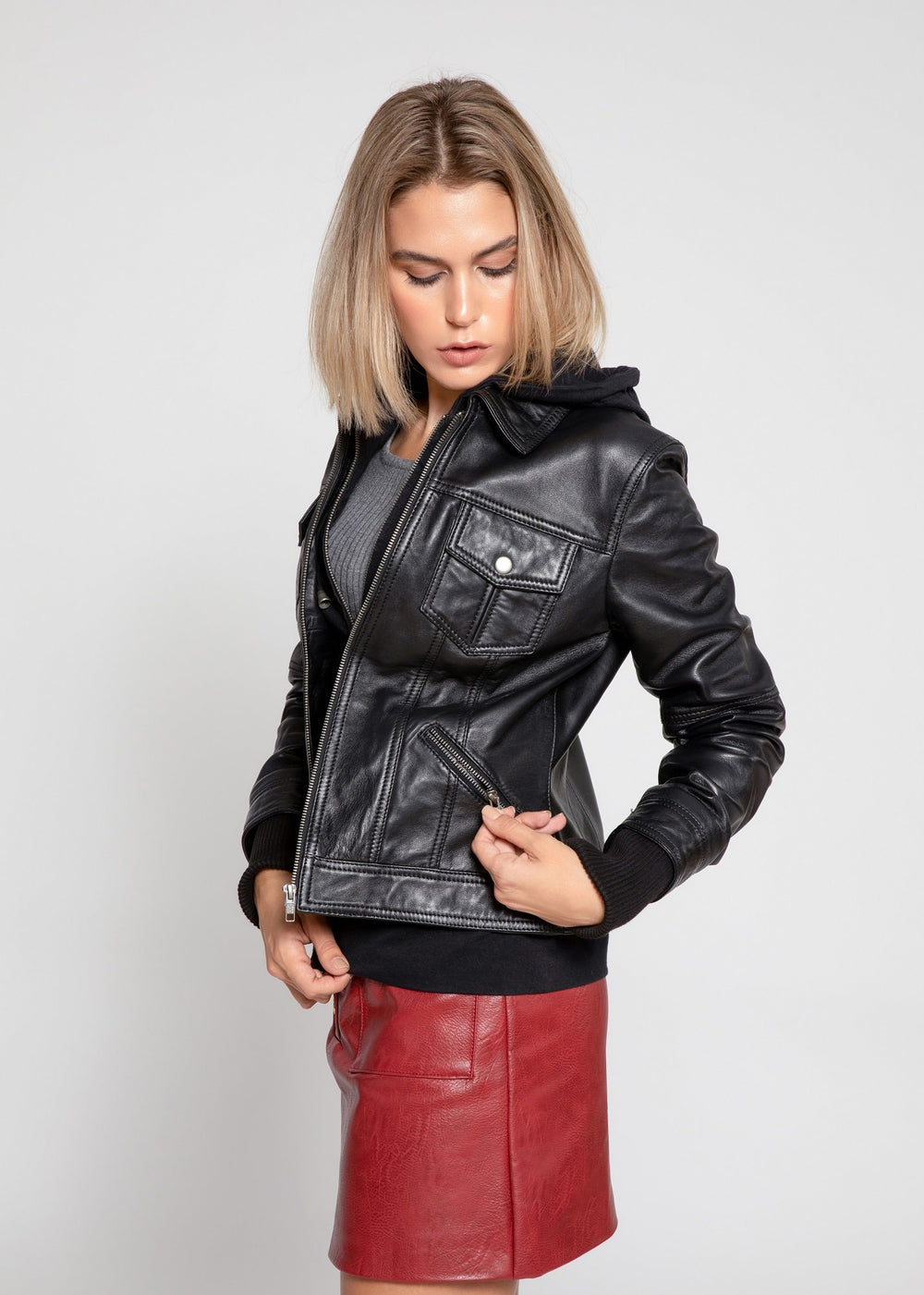 Annalise Womens Leather Jacket - A&A Haute Spot