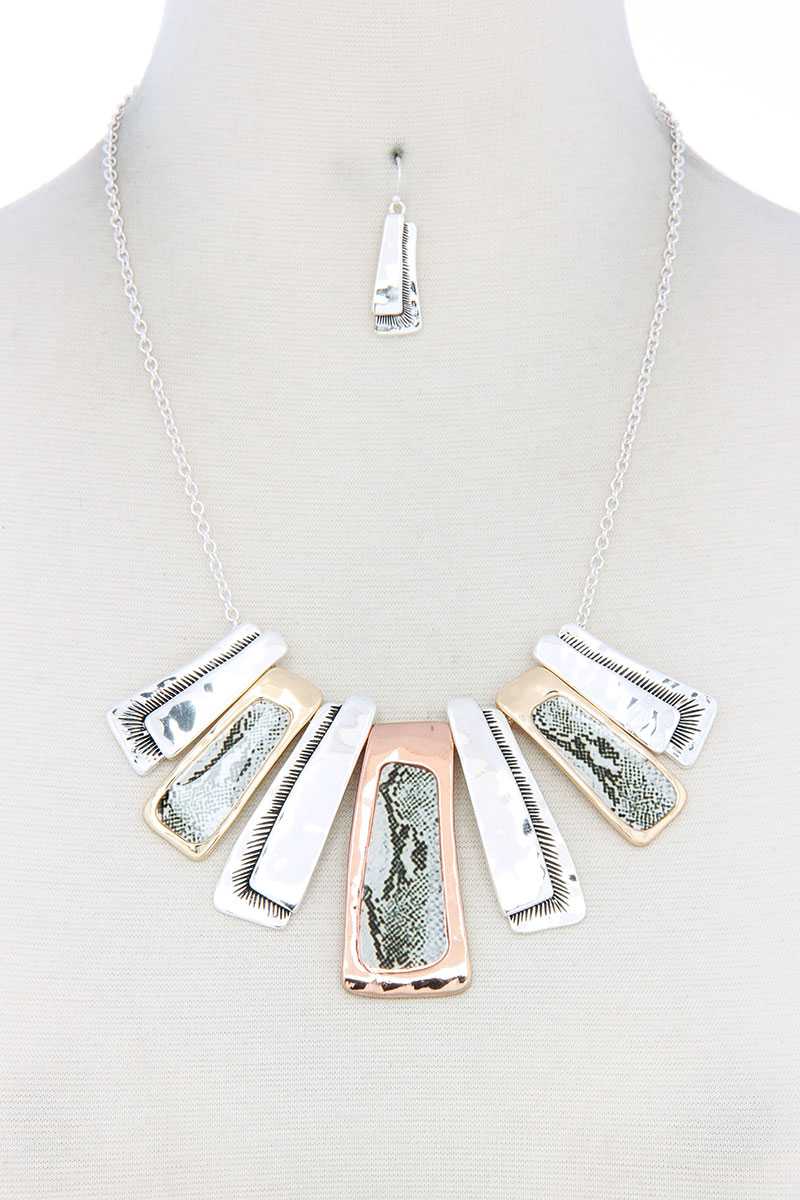 Animal Pattern Rectangular Necklace - A&A Haute Spot