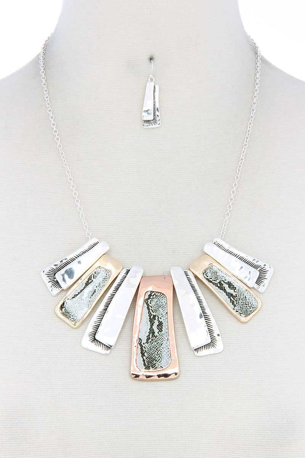 Animal Pattern Rectangular Necklace - A&A Haute Spot