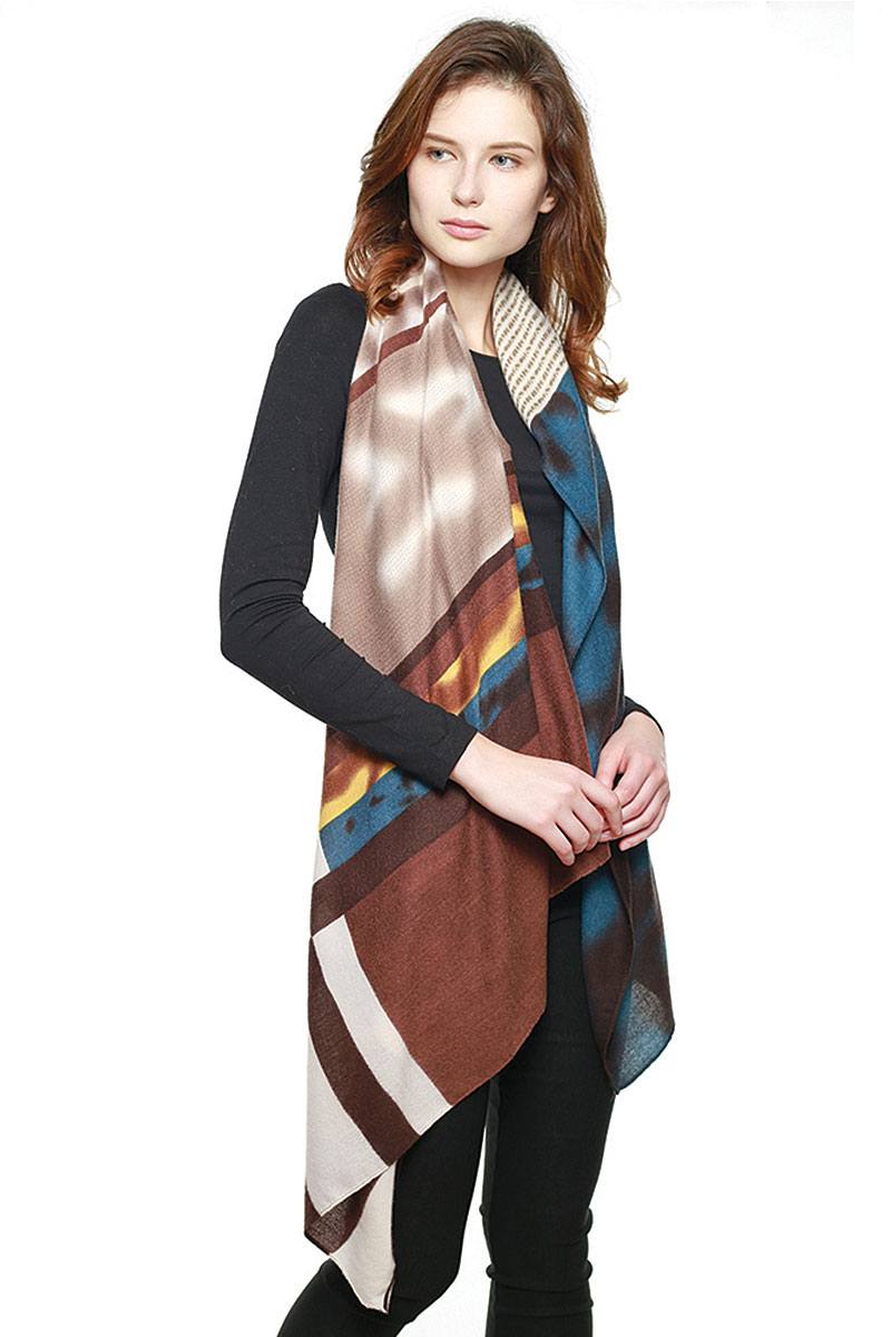 Multi Vivid Square Pattern Scarf - A&A Haute Spot