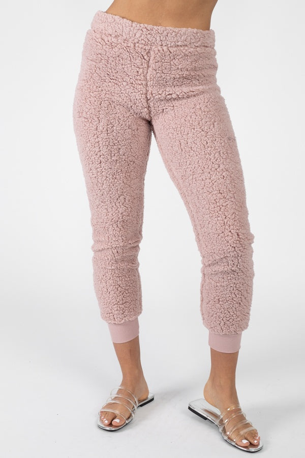 Faux Fur Cropped Top & Elasticized Pants - A&A Haute Spot