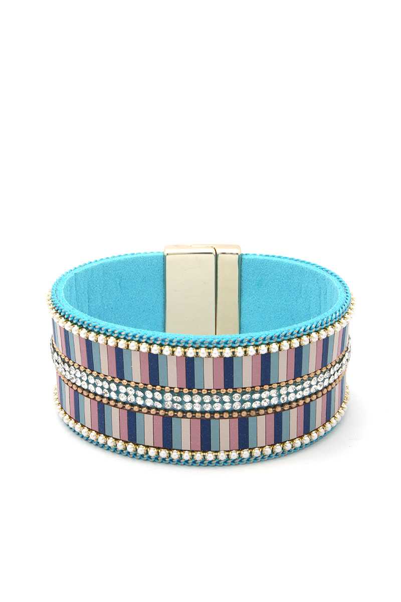 Rhinestone Block Magnetic Bracelet - A&A Haute Spot