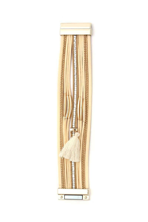 Tassel Multi Layered Magnetic Bracelet - A&A Haute Spot