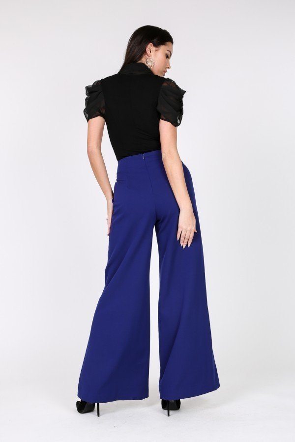 Side Slit Detail Wide Leg Pants - A&A Haute Spot