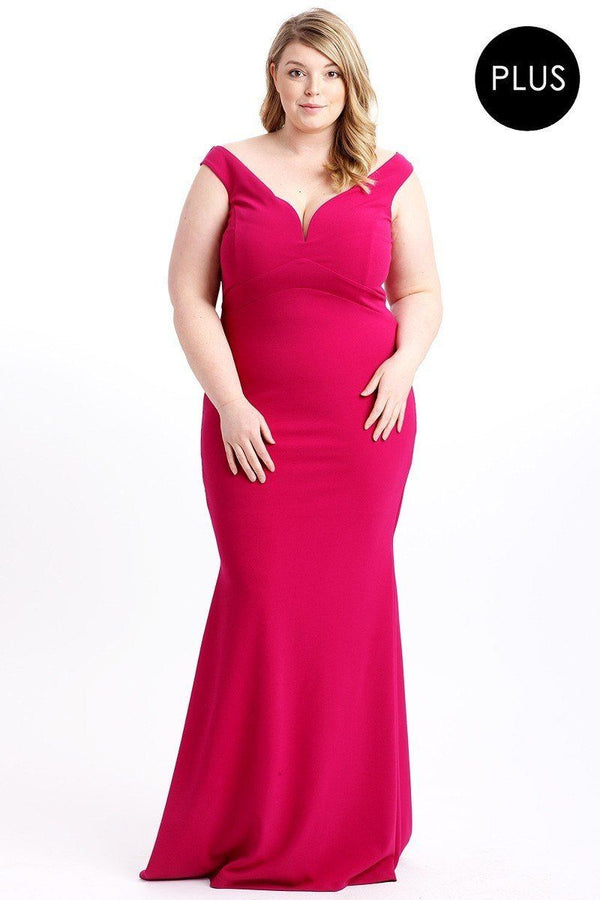 Techno Crepe Stretch Off The Shoulder Dress - A&A Haute Spot