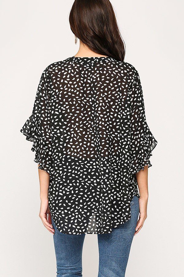 Leopard Printed Crepe Top - A&A Haute Spot