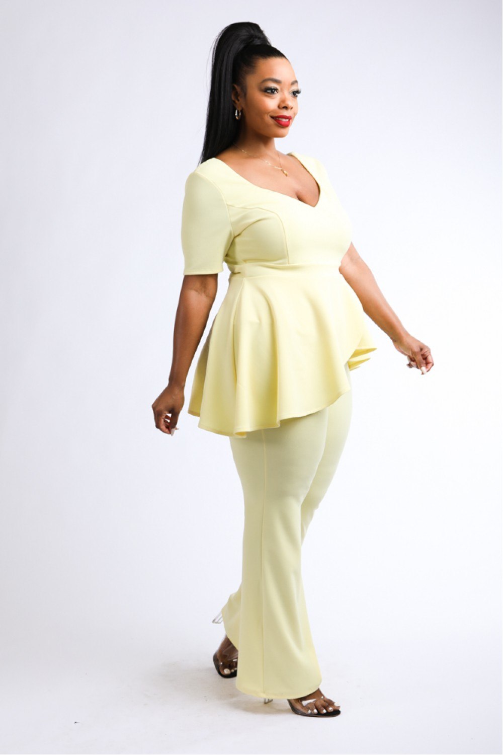 Peplum Top & Pants Set - A&A Haute Spot