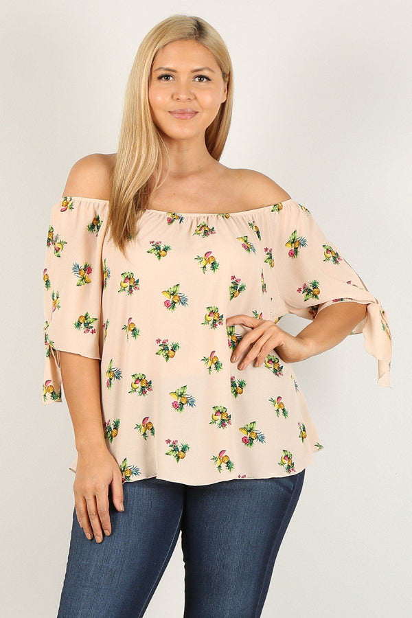 Plus Size Floral Print, Top - A&A Haute Spot