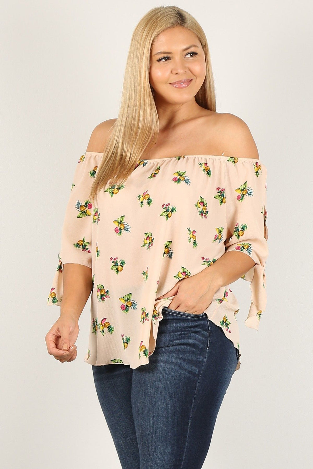 Plus Size Floral Print, Top - A&A Haute Spot