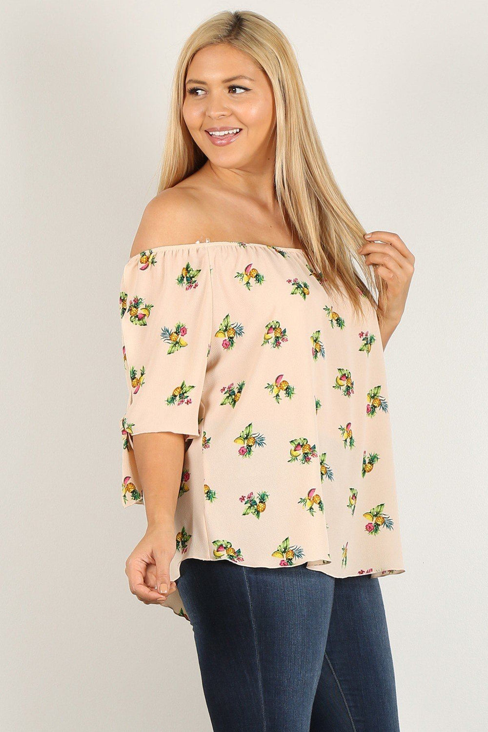 Plus Size Floral Print, Top - A&A Haute Spot