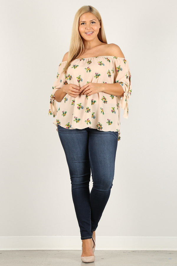 Plus Size Floral Print, Top - A&A Haute Spot