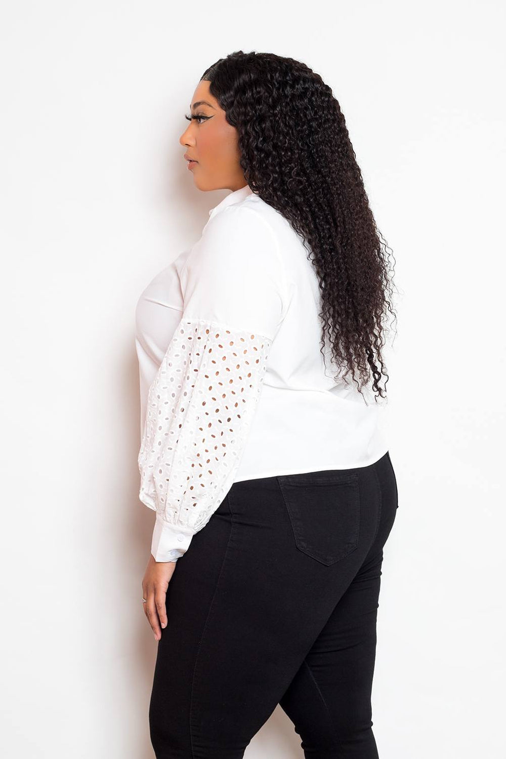 Blouse With Punched Sleeves - A&A Haute Spot