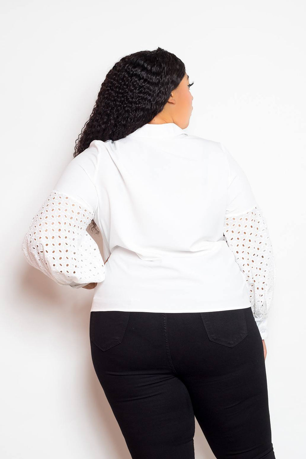 Blouse With Punched Sleeves - A&A Haute Spot