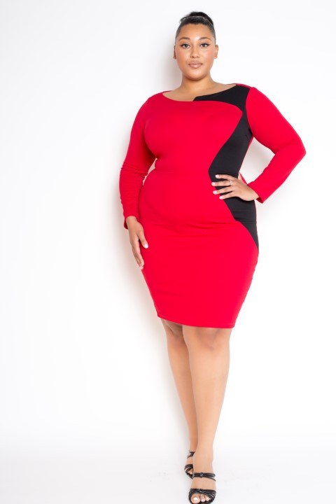 Colorblock Bodycon Dress - A&A Haute Spot