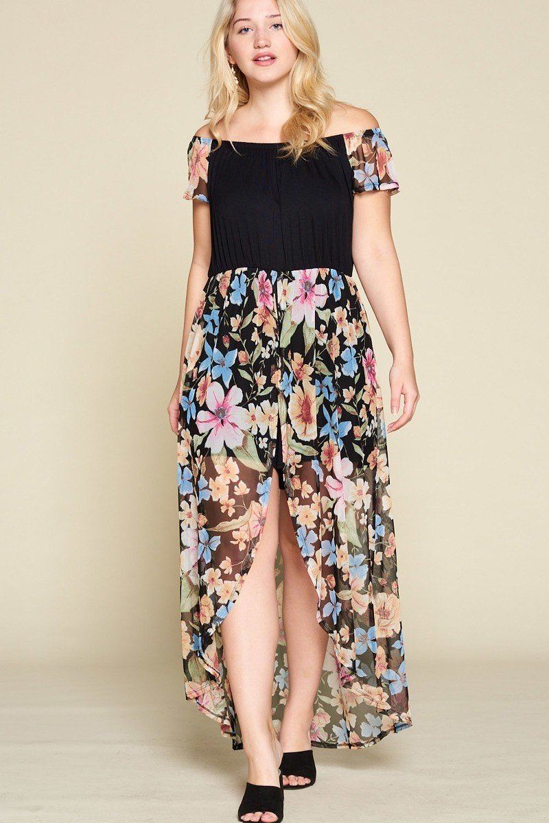 Plus Size Solid Jersey Maxi Romper - A&A Haute Spot