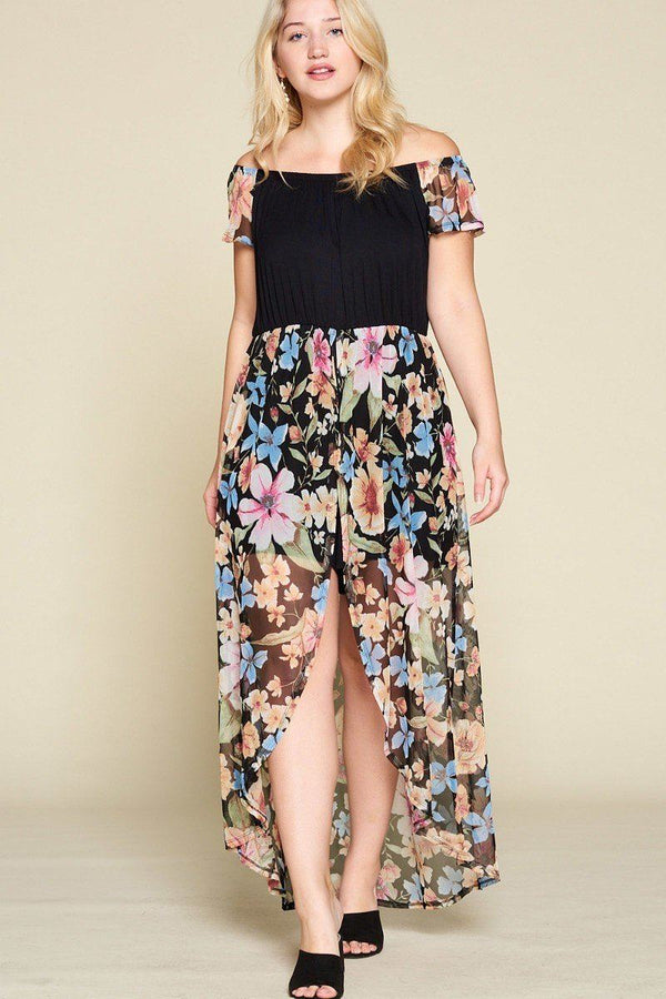 Plus Size Solid Jersey Maxi Romper - A&A Haute Spot