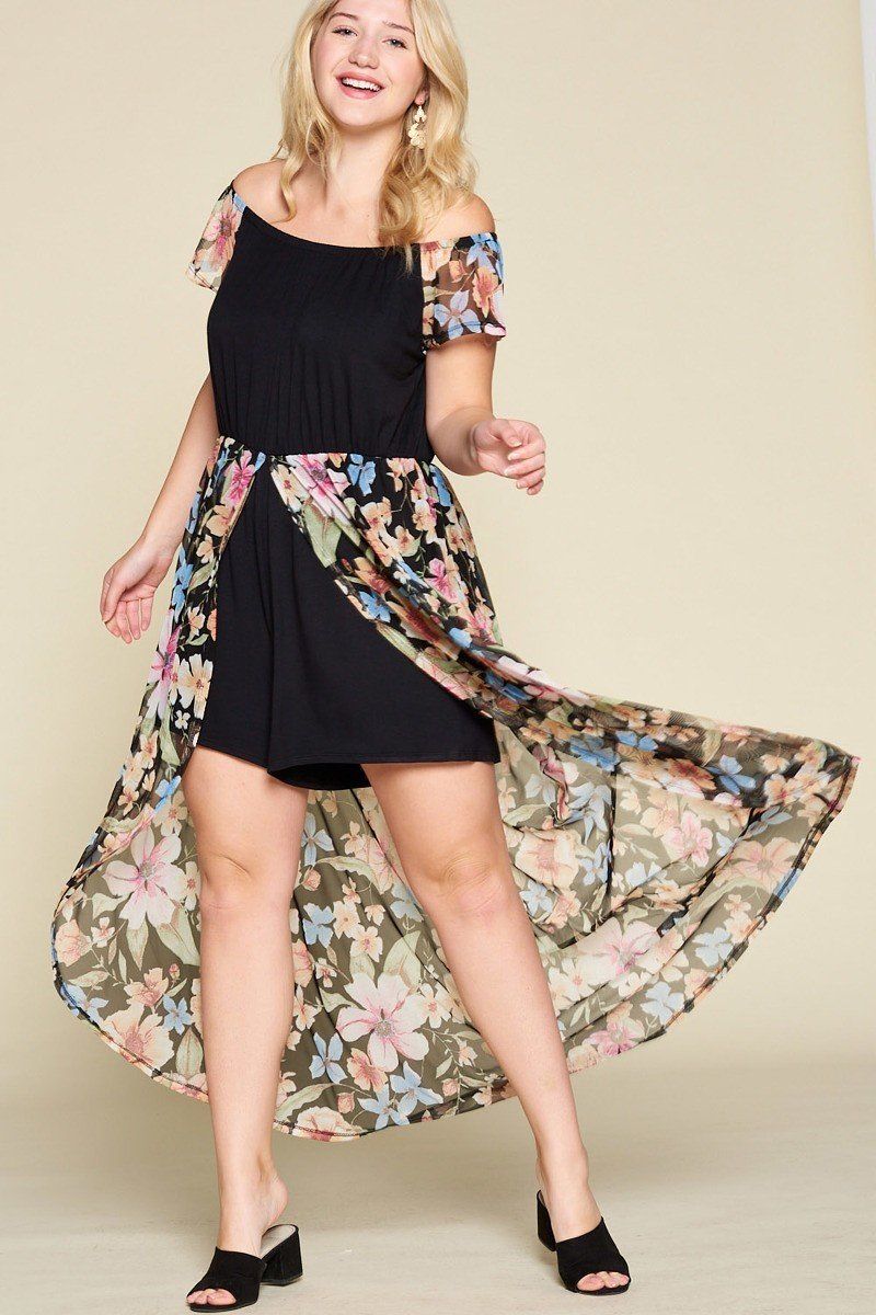 Plus Size Solid Jersey Maxi Romper - A&A Haute Spot