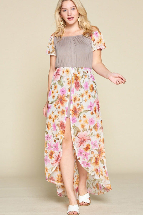 Plus Size Solid Jersey Maxi Romper - A&A Haute Spot