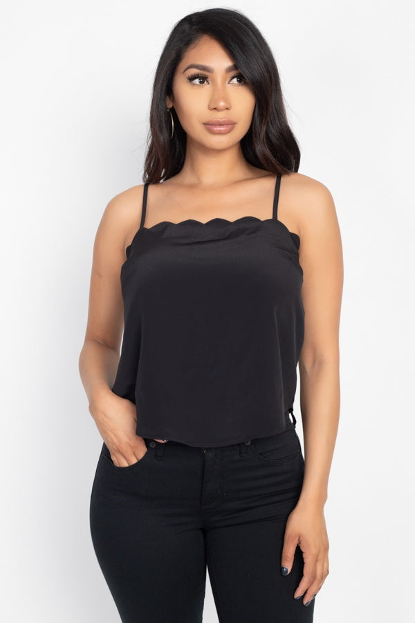 Scallop Opening Cami Top - A&A Haute Spot