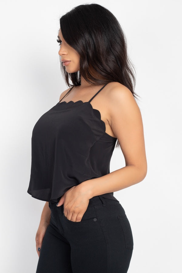 Scallop Opening Cami Top - A&A Haute Spot