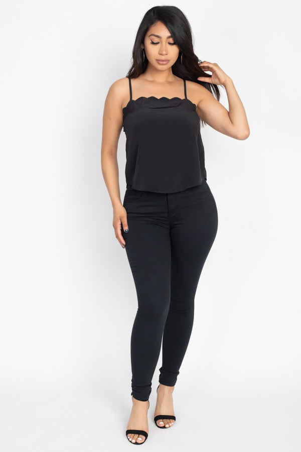 Scallop Opening Cami Top - A&A Haute Spot