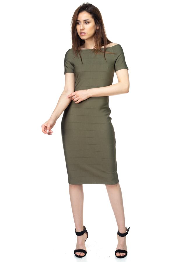Off The Shoulder Bandage Dress - A&A Haute Spot