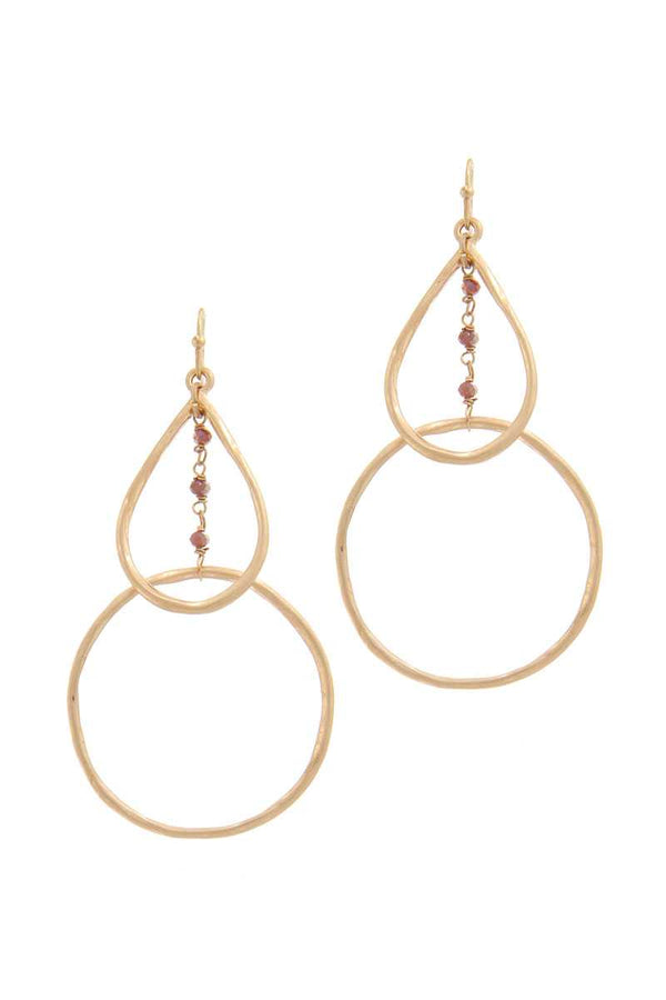 Teardrop Shape Circle Drop Earring - A&A Haute Spot