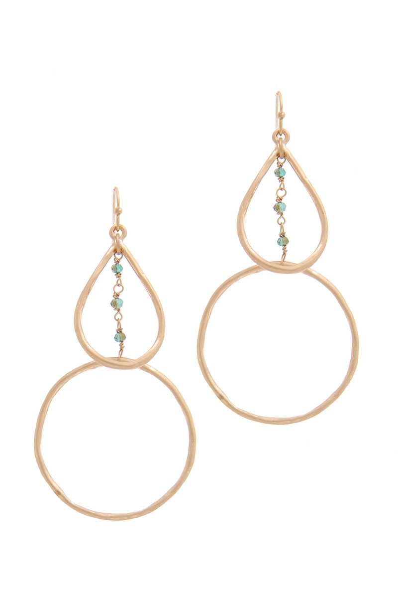 Teardrop Shape Circle Drop Earring - A&A Haute Spot