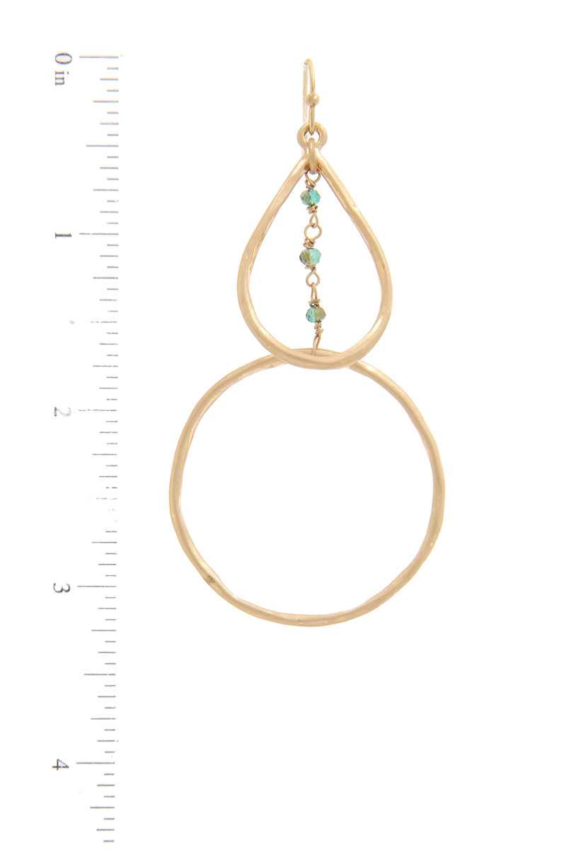 Teardrop Shape Circle Drop Earring - A&A Haute Spot