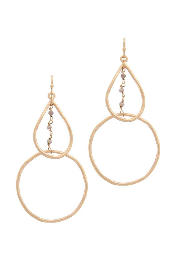 Teardrop Shape Circle Drop Earring - A&A Haute Spot