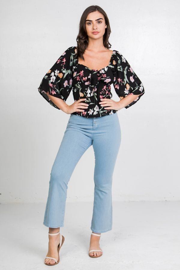 Floral Print Crop Top - A&A Haute Spot