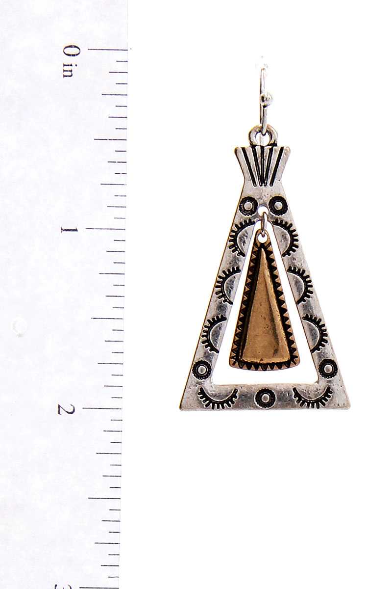 Modern Chic Tipi Inspired Triangle Drop Earring - A&A Haute Spot