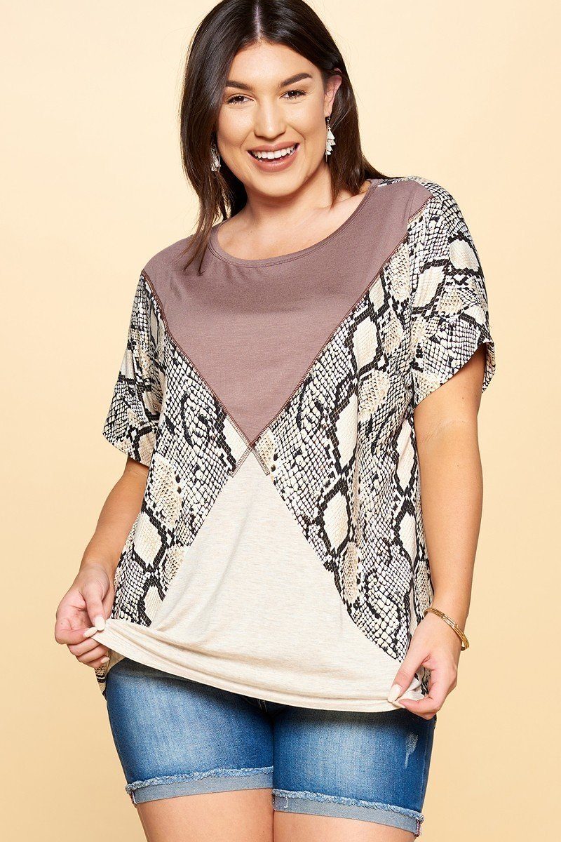 Python Printed Knit Top - A&A Haute Spot