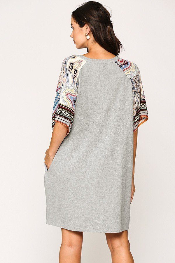 Solid Side Pocket Shift Dress - A&A Haute Spot