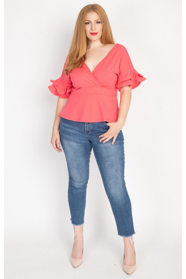 Tiered Ruffle Sleeve Top - A&A Haute Spot