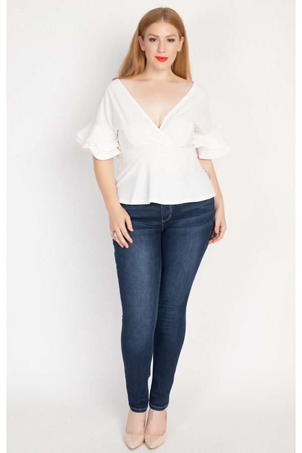 Tiered Ruffle Sleeve Top - A&A Haute Spot