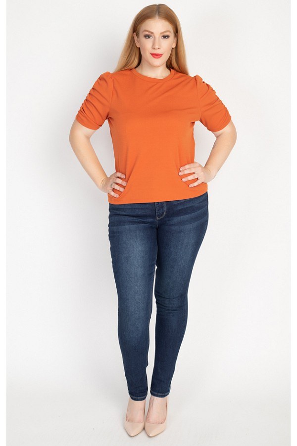 Ruched Short Sleeve Shirts - A&A Haute Spot