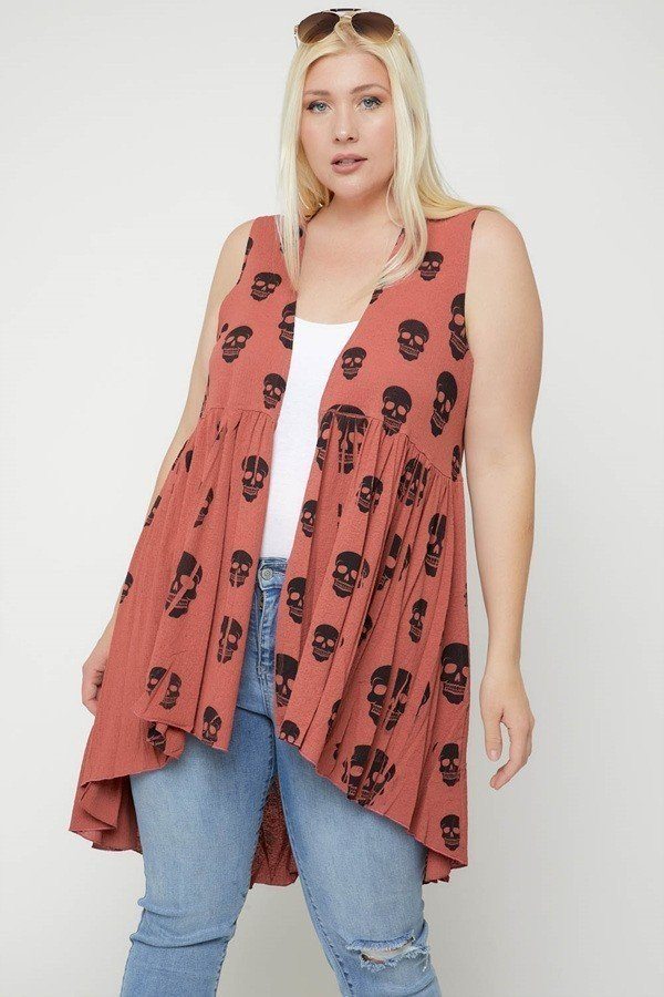 Sleeveless Cardigan Featuring A Long Flattering Silhouette - A&A Haute Spot