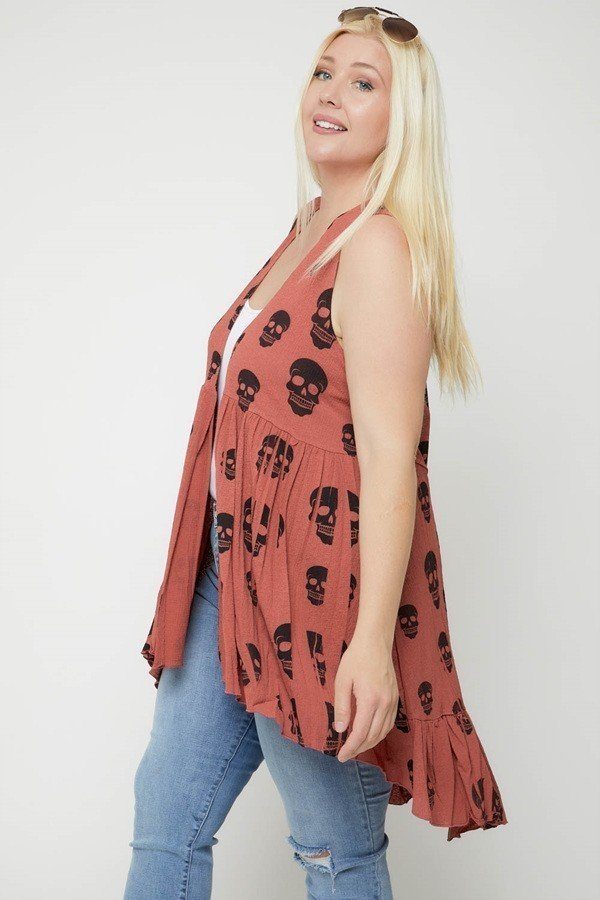 Sleeveless Cardigan Featuring A Long Flattering Silhouette - A&A Haute Spot