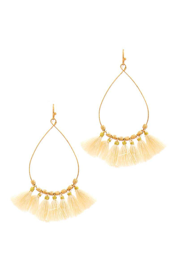 Fashion 7 Mini Tassel Tear Drop Wire Earring - A&A Haute Spot