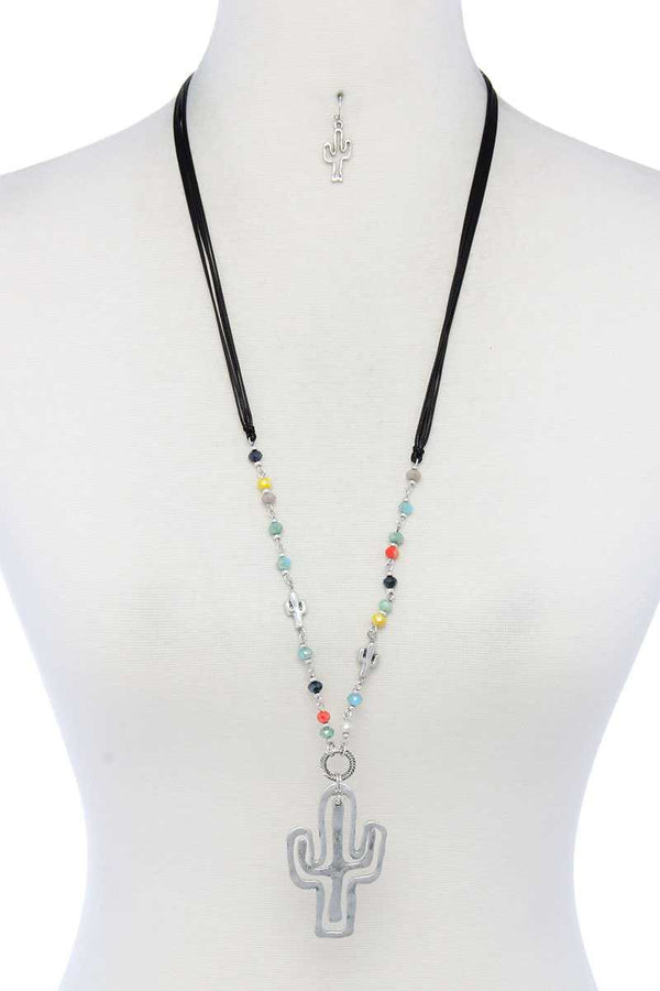 Cactus Pendant Necklace - A&A Haute Spot