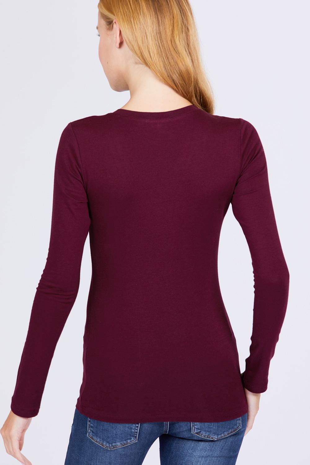 Cotton Jersey V-neck Top - A&A Haute Spot