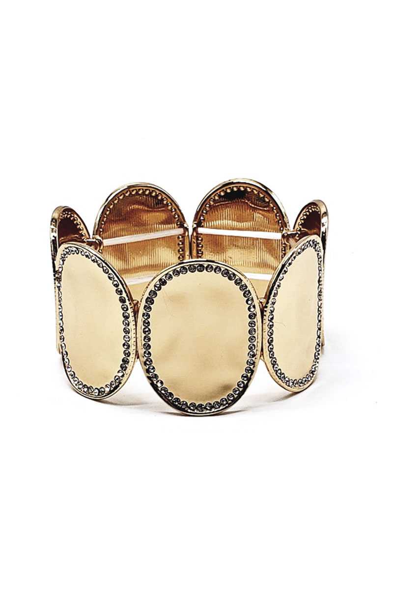 Multi Round Metal Stretch Bracelet - A&A Haute Spot