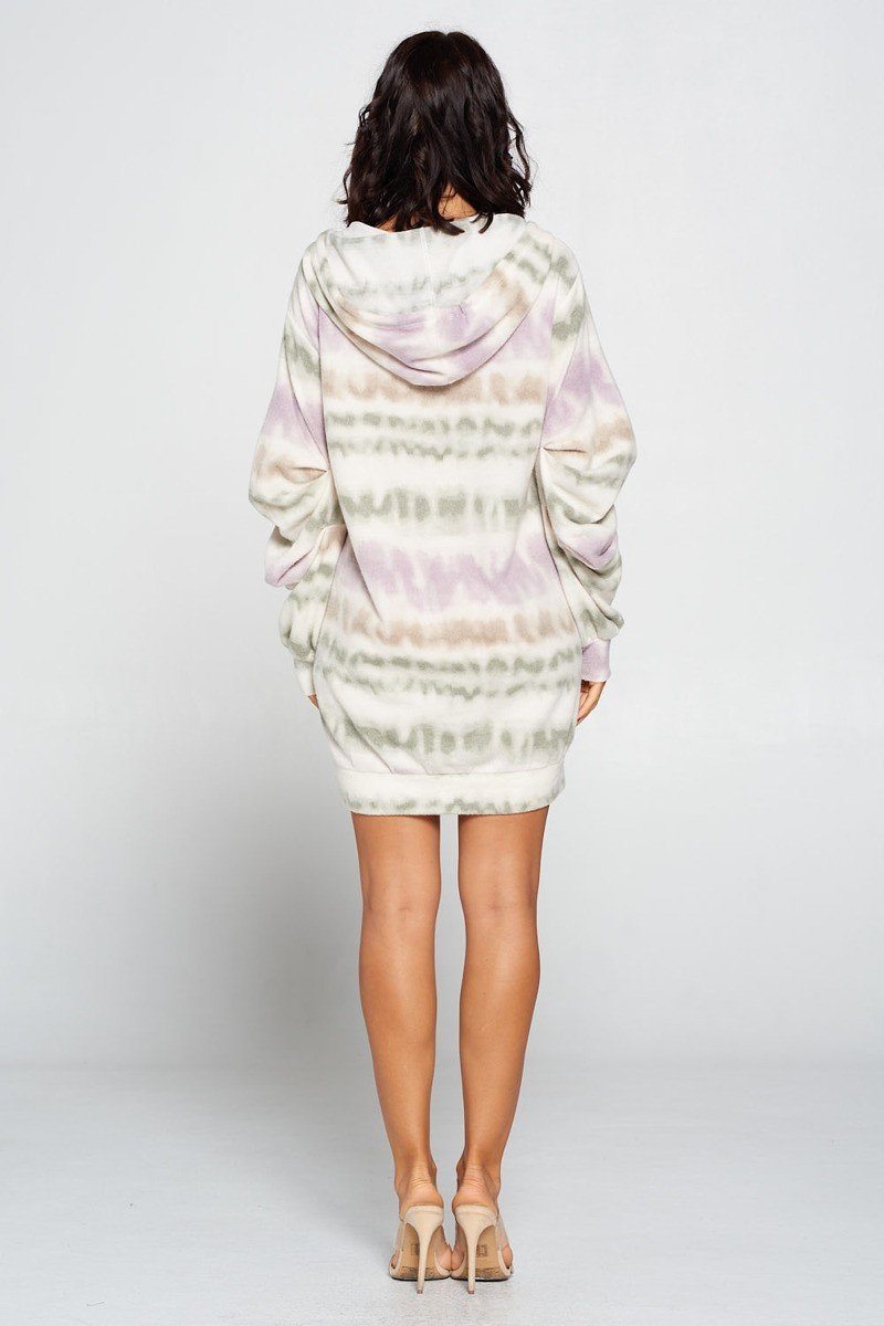 Terry Brushed Print Sweater Dress - A&A Haute Spot