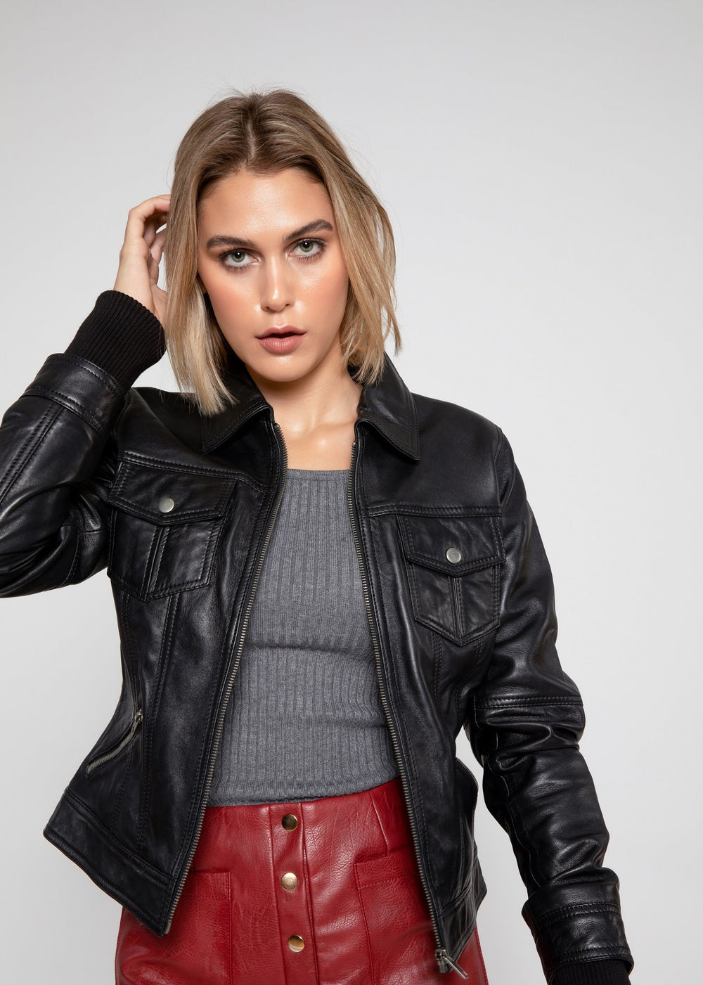 Annalise Womens Leather Jacket - A&A Haute Spot